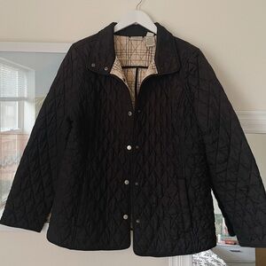 LL Bean Vintage 90s Quilted Plaid Lining Barn Jacket Chore Coat